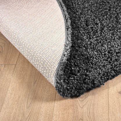 Grey Thick Shaggy Rug - California