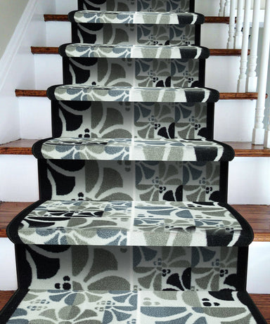 Grey Stair Runner / Kitchen Mat - Daisy (Custom Sizes Available)-Bargainia.com