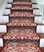 Hard Wearing Non-Slip Kitchen Runner Mat - Red Filigree-Bargainia.com