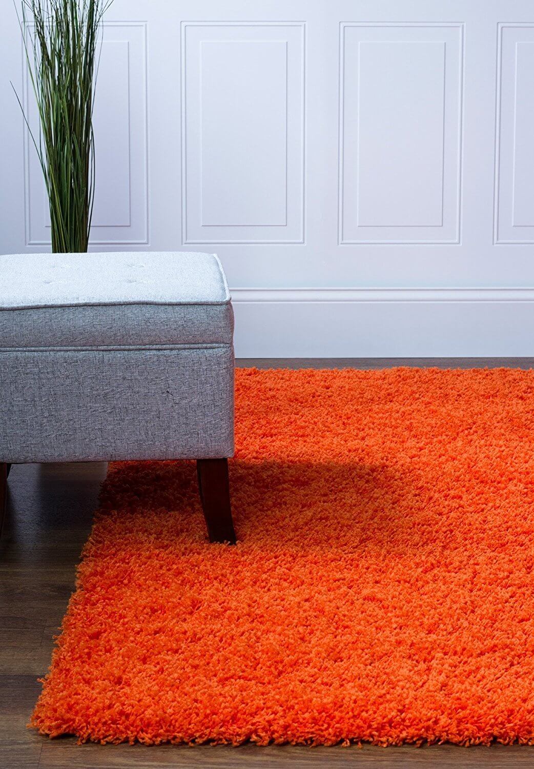 Orange Thick Shaggy Rug - California