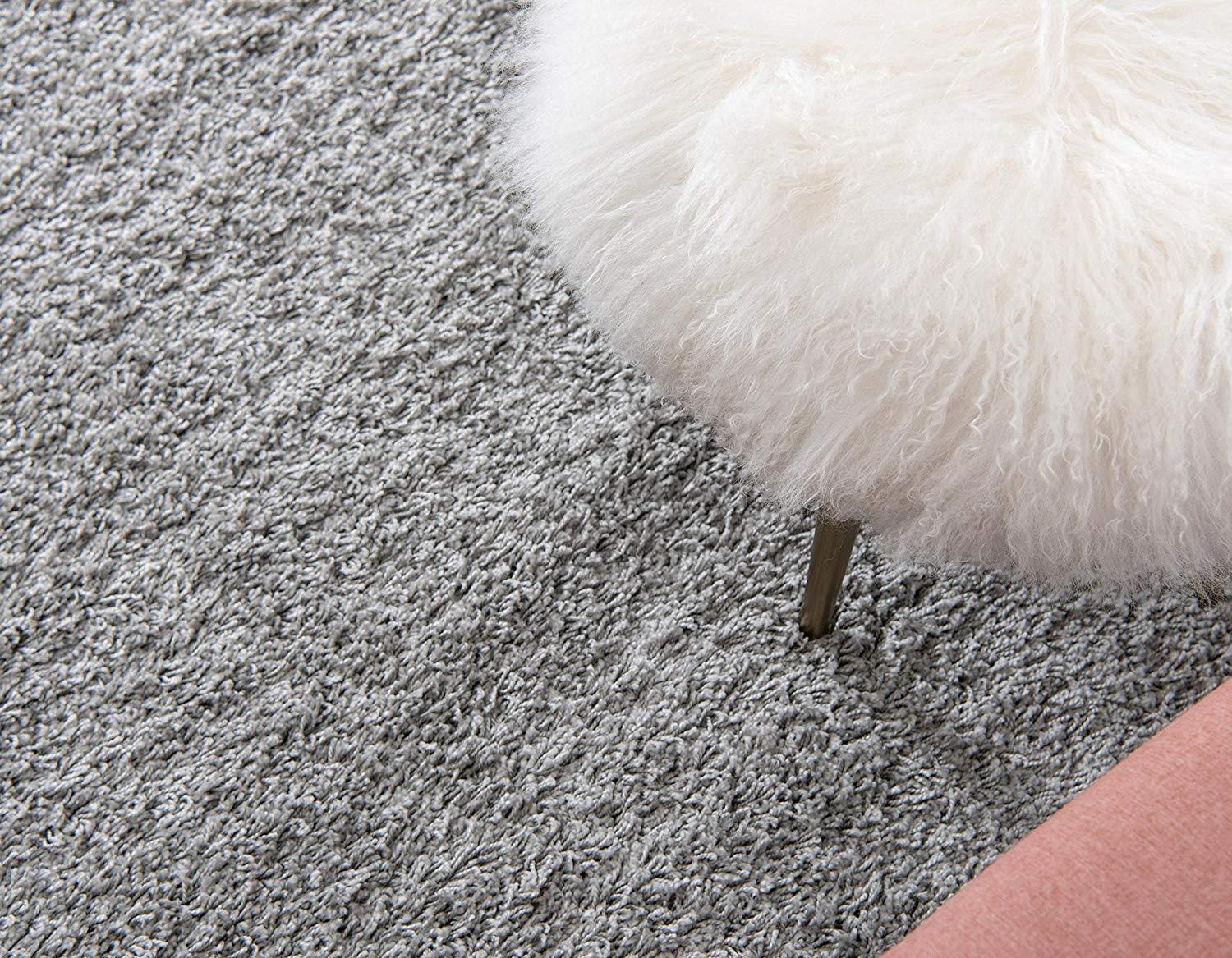 Silver Thick Shaggy Rug - California