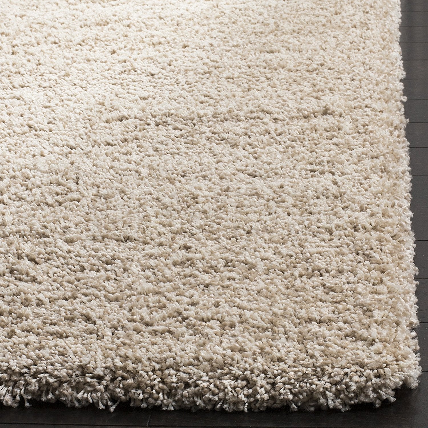 Beige Plain Shaggy Rug - California-Bargainia.com