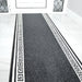 Greek Black Hard Wearing Non Slip Runner Mat - Luna-Bargainia.com