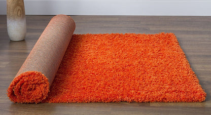 Orange Thick Shaggy Rug - California