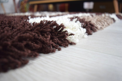 Brown Boxed Shaggy Rug - California-Bargainia.com