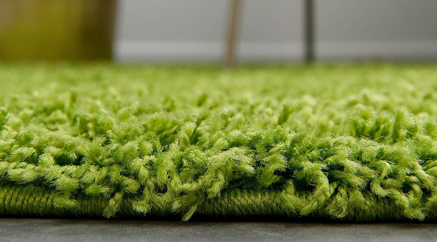 Green Thick Shaggy Rug - California