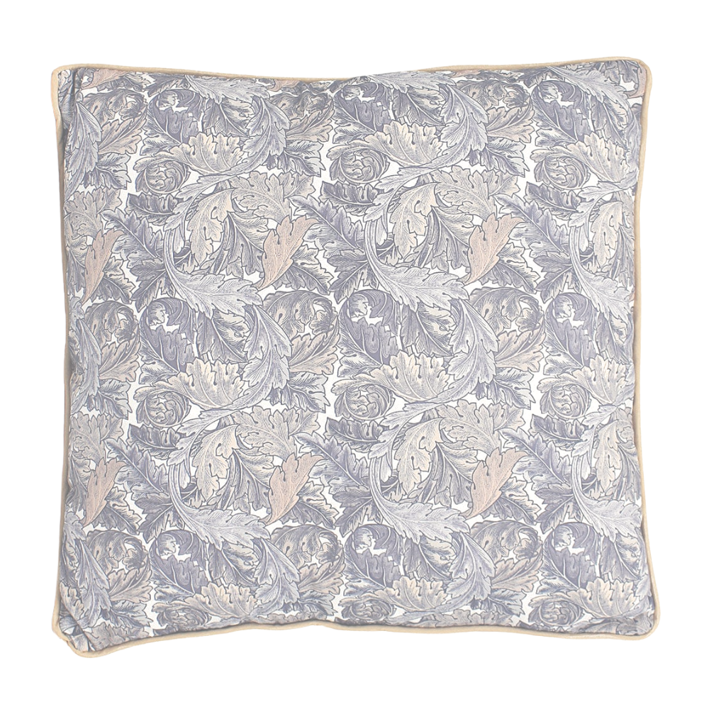 William Morris Acanthus Neutral Grey Filled Decorative Throw Scatter Cushion - 43 x 43cm-Bargainia.com