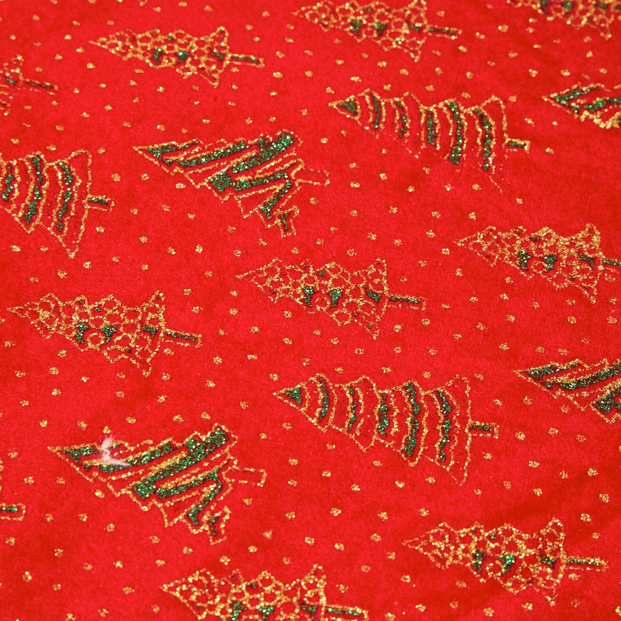 120 CM Glitter Tree Skirt - Red/Green-5056150210771-Bargainia.com