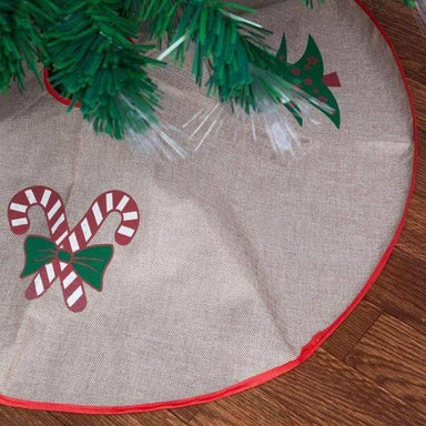 120cm Christmas Tree Skirt - Jute Tree-5056150210788-Bargainia.com