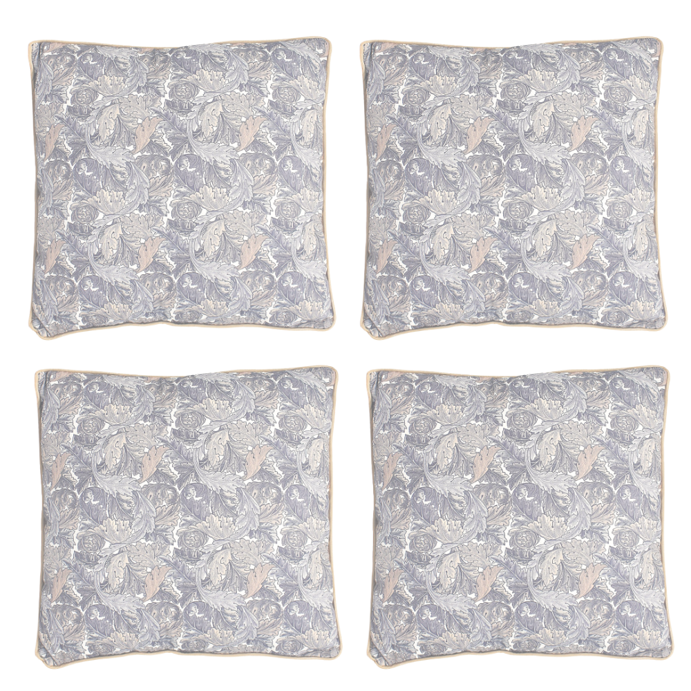 William Morris Acanthus Neutral Grey Filled Decorative Throw Scatter Cushion - 43 x 43cm-Bargainia.com