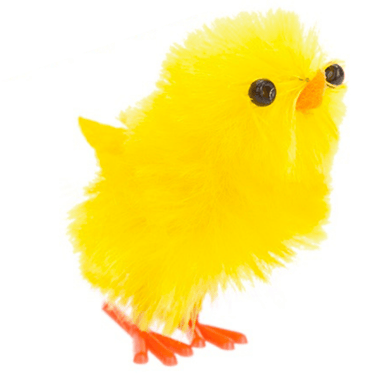 12Pc 3.5Cm Chenille Yellow Chick 5050565681348 only5pounds-com