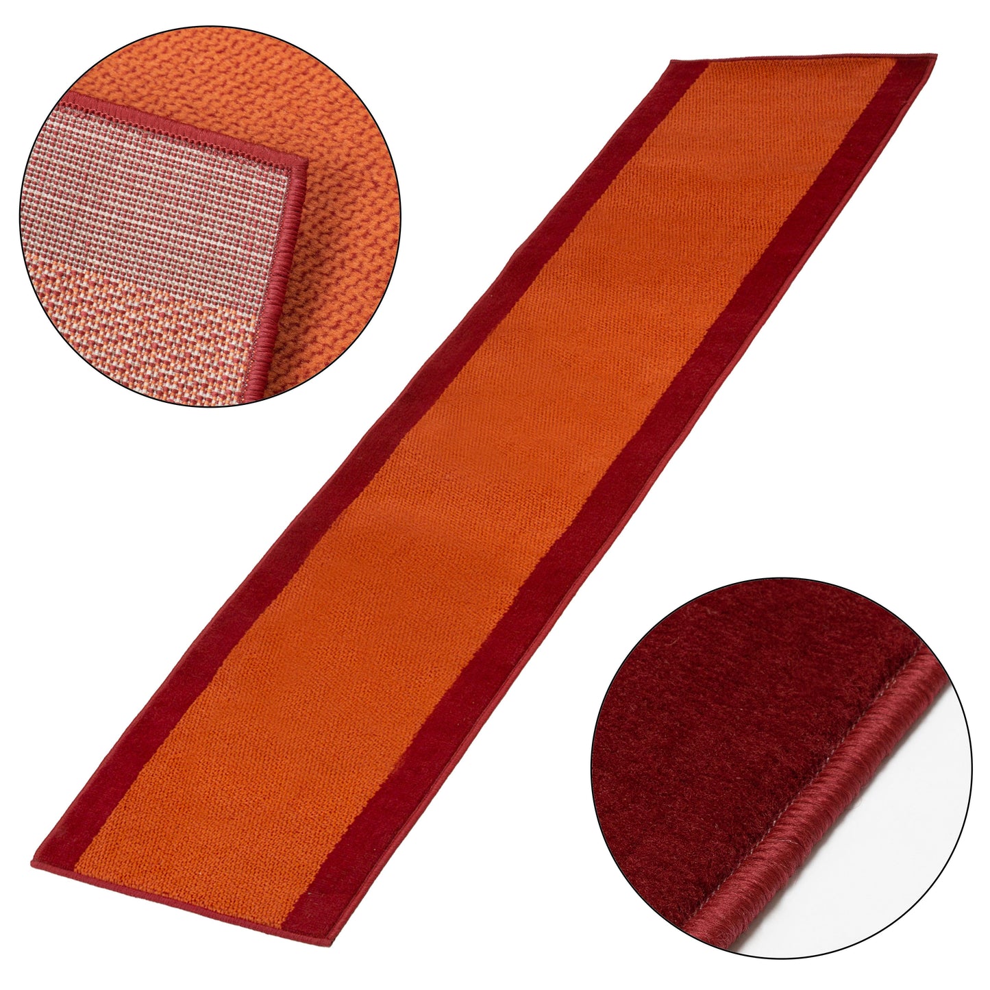 Terracotta Border Stair Runner / Kitchen Mat - Texas (Custom Sizes)-5056150270355-Bargainia.com