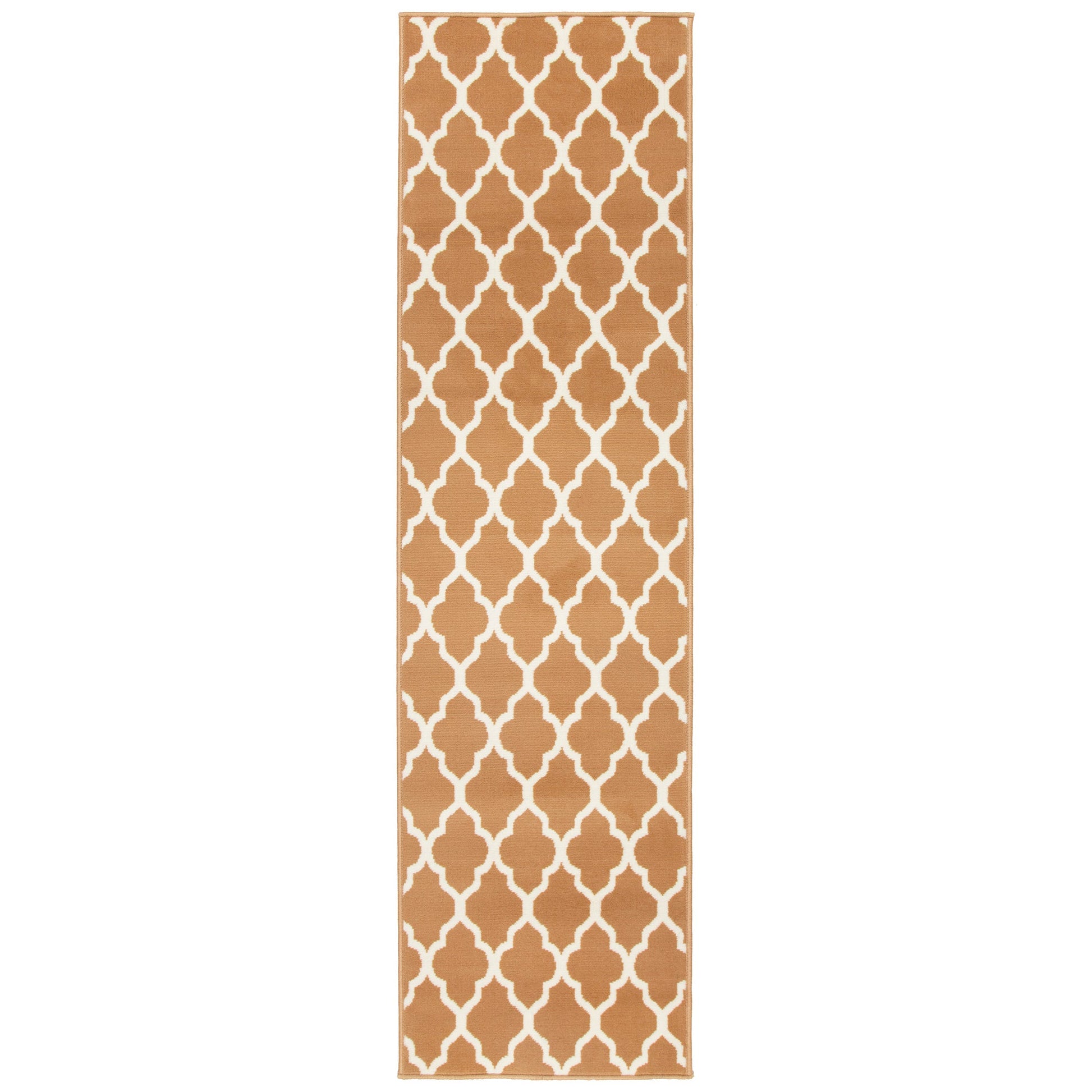 Beige Trellis Stair Runner / Kitchen Mat - Texas (Custom Sizes Available)-5056150272151-Bargainia.com