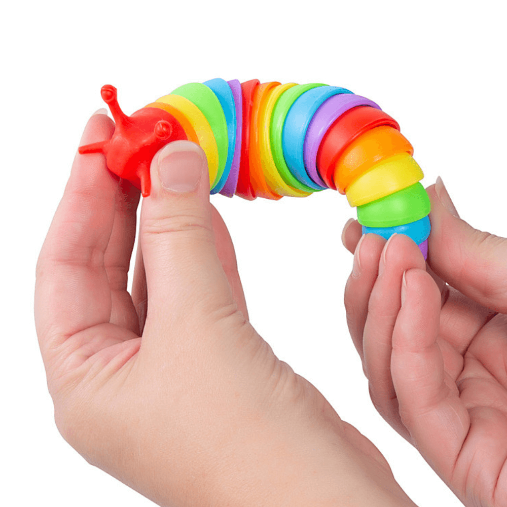 Rainbow Click Clack Puzzle Teaser Fidget Slug 12.5CM-5050565644848-Bargainia.com