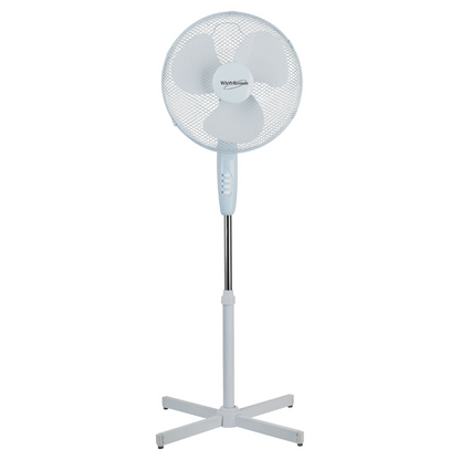 White Pedestal Portable Fan | 16 Inch Stand Up Fan | bargainia.com-Bargainia.com