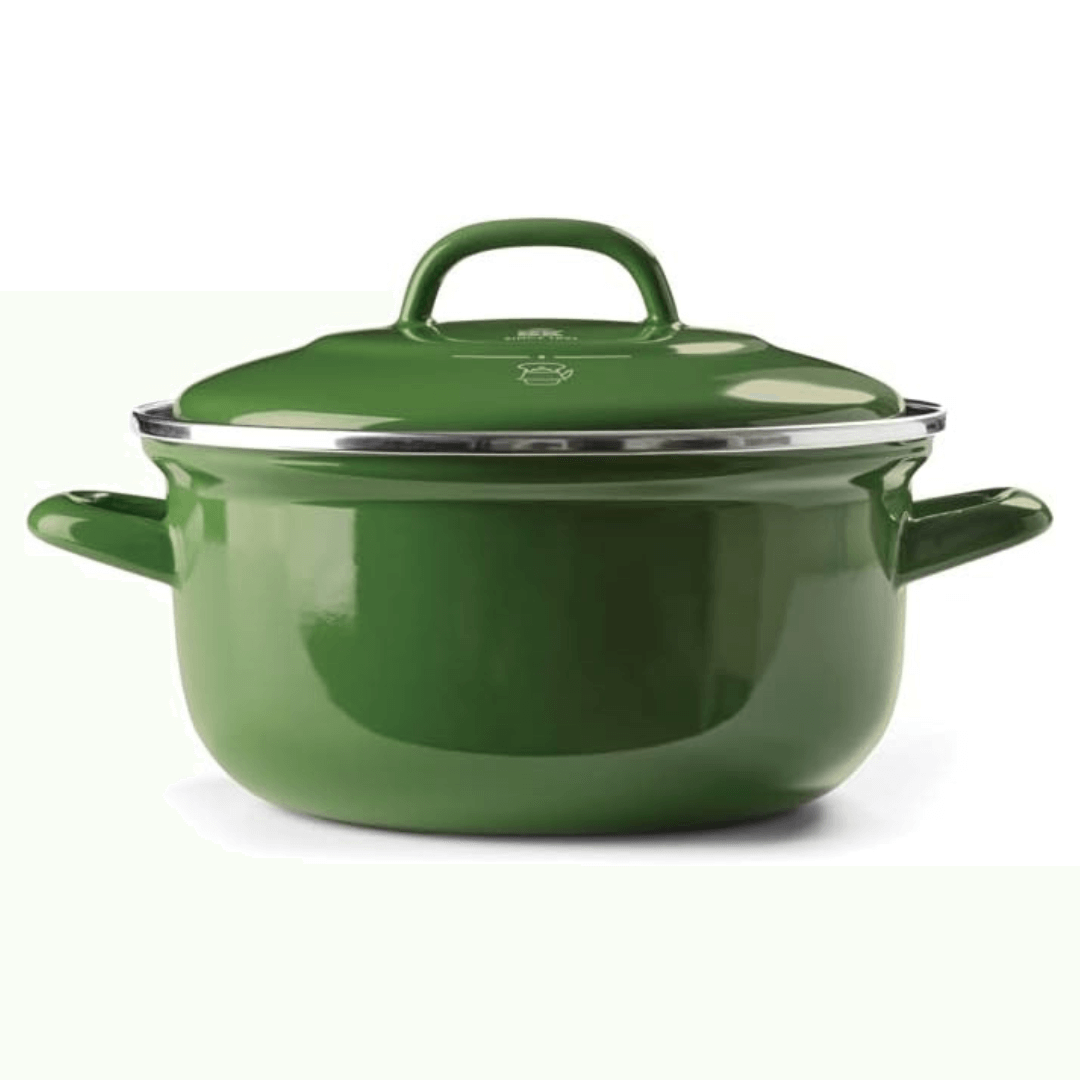 BK Indigo The Dutch Oven Heritage Round German Enamelled Casserole with Lid 20cm 2.5L - Green-4895156659136-Bargainia.com