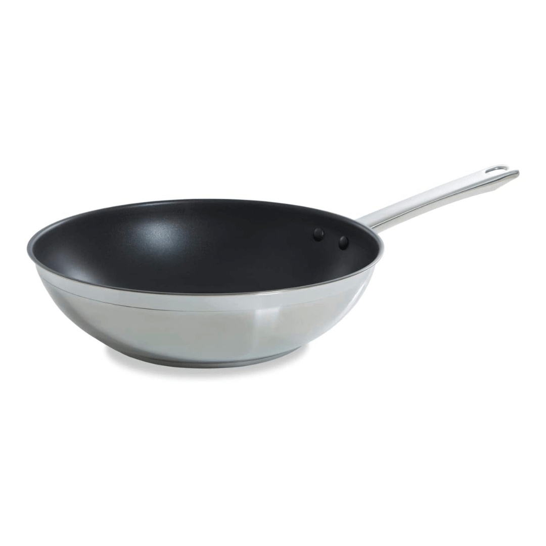 BK Allround Satin Stainless Steel Wok with Ceramic Non-Stick Coating - 28cm-8718311318876-Bargainia.com