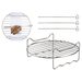 Air Fryer Rack With 3 Skewers - 19 x 19 x 5cm-5050565705914-Bargainia.com