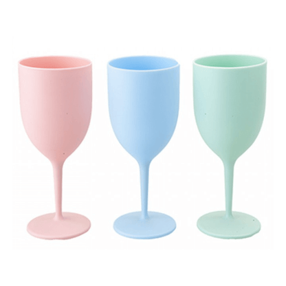 Soft Touch Wine Glass Assorted Colours-Bargainia.com