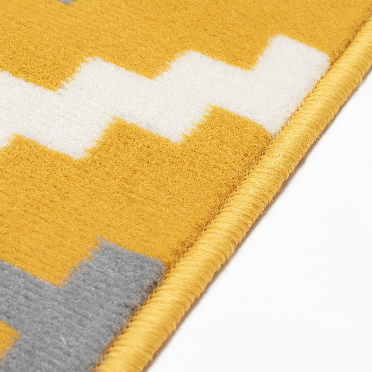 Yellow & Grey Geometric Tiles Stair Runner / Kitchen Mat - Texas (Custom Sizes Available)-5056150271796-Bargainia.com