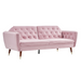 Victoria 3 Seater Velvet Click Clack Sofa Bed - Rose Pink-Bargainia.com