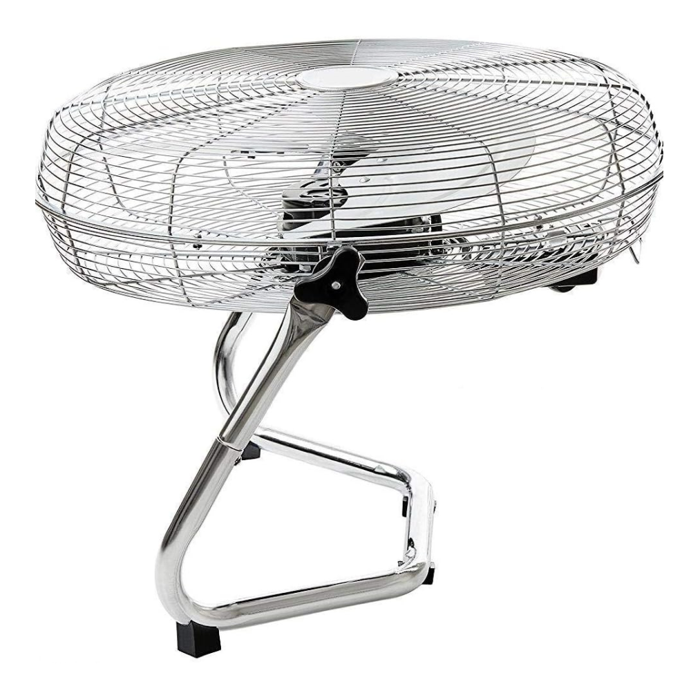 Chrome Metal High Speed Floor Fan - 12" - 20" - 3 Speed Settings-Bargainia.com