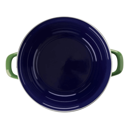 BK Indigo The Dutch Oven Heritage Round German Enamelled Casserole with Lid 20cm 2.5L - Green-4895156659136-Bargainia.com