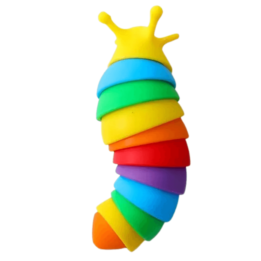 Rainbow Click Clack Puzzle Teaser Fidget Slug 12.5CM-5050565644848-Bargainia.com