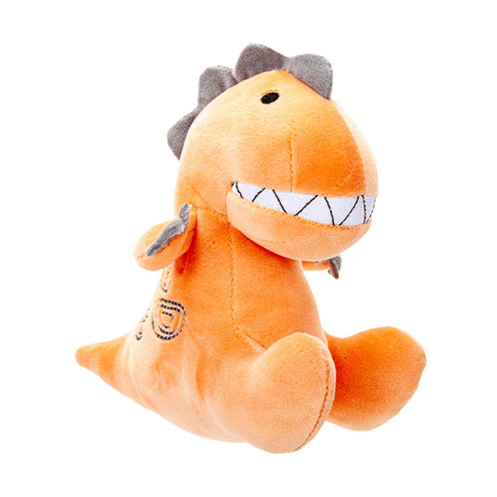 Oh So Soft Dinosaurs Plush Toy Orange/Green/Lilac - 16cm-Bargainia.com