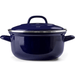 BK Indigo Heritage Round Dutch Oven - 24cm, 4.2L, German Enamelled Casserole with Lid - Blue-4895156659266-Bargainia.com