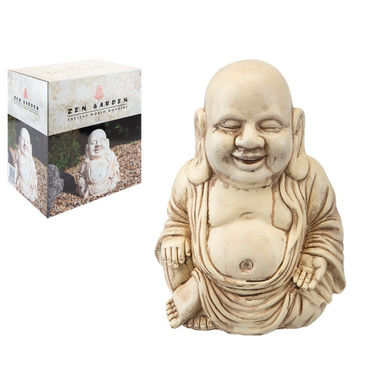 Zen Garden Happy Buddha Garden Ornament - 30.5cm-5050565575449-Bargainia.com