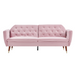 Victoria 3 Seater Velvet Click Clack Sofa Bed - Rose Pink-Bargainia.com