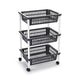 3 Tier Basket Pantry Storage Trolley - Dark Grey-8414926205388-Bargainia.com