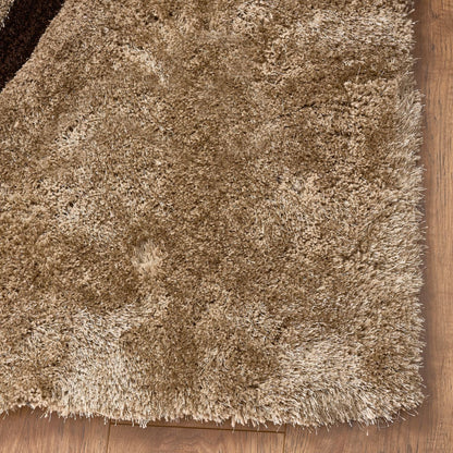 Brown and Grey 3D Pebbles Shaggy Rug - Hawaii-Bargainia.com