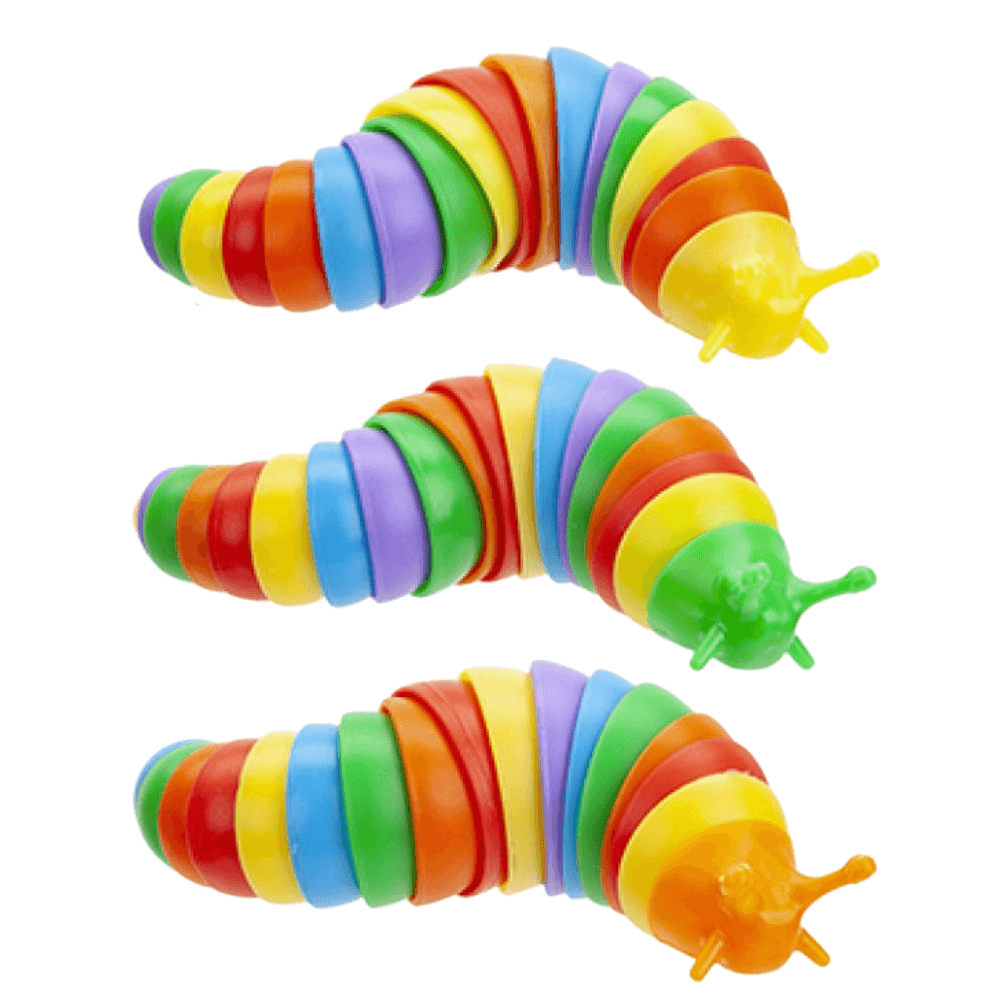 Rainbow Click Clack Puzzle Teaser Fidget Slug 12.5CM-5050565644848-Bargainia.com