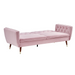 Victoria 3 Seater Velvet Click Clack Sofa Bed - Rose Pink-Bargainia.com