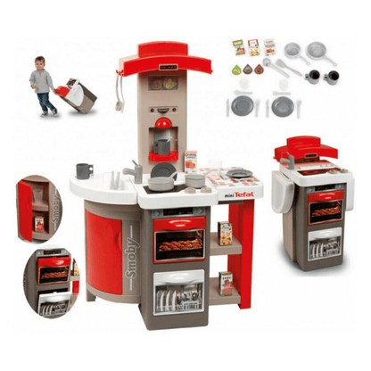 Smoby Tefal Opencook Compact Play Kitchen With Realistic Sounds & 22 Accessories-3032163122029-Bargainia.com