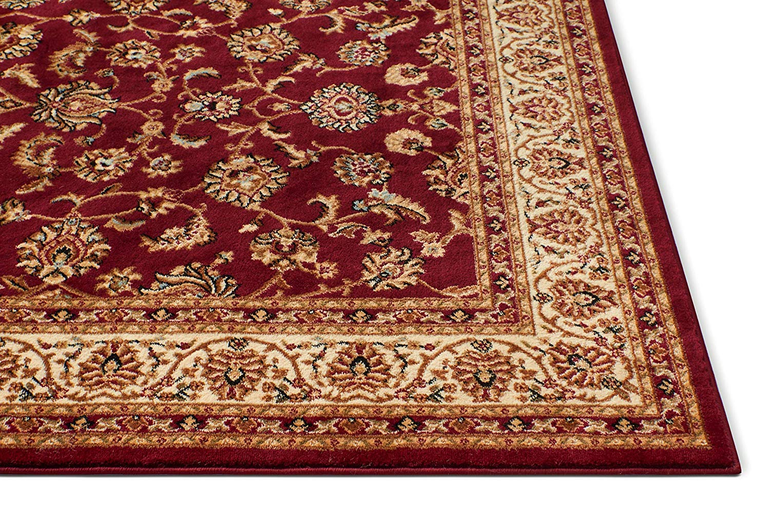 Red Traditional Floral Rug - Virginia-Bargainia.com