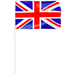 4Pk Union Jack 12X8" Plastic Flags With Sticks Bargainia