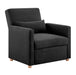 Dahlia Pull Out 1 Seater Single Armchair Bed - Black-Bargainia.com