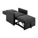 Dahlia Pull Out 1 Seater Single Armchair Bed - Black-Bargainia.com