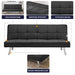 Britney Essentials 3 Seater Click Clack Sofa Bed - Black-Bargainia.com