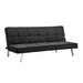 Britney Essentials 3 Seater Click Clack Sofa Bed - Black-Bargainia.com