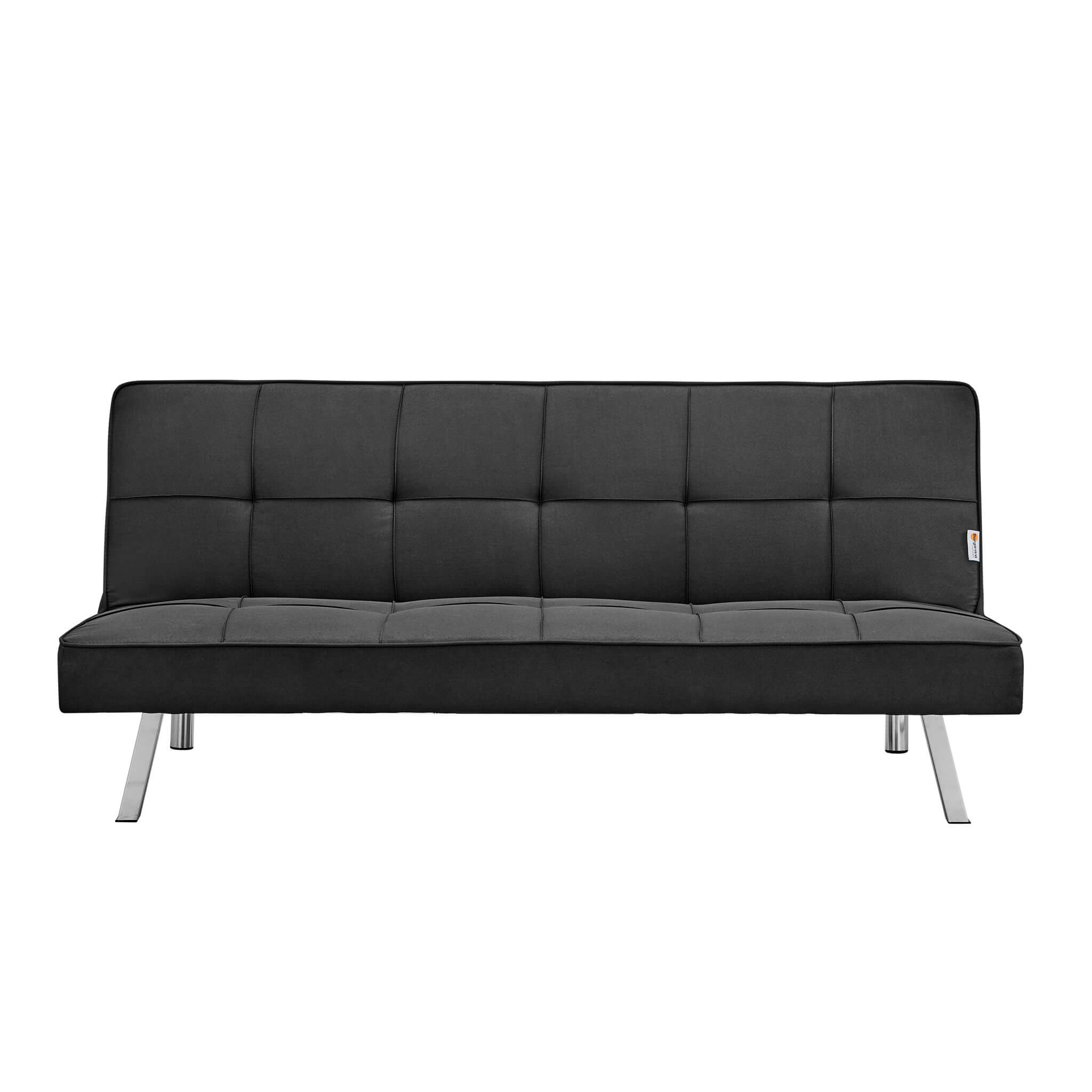 Britney Essentials 3 Seater Click Clack Sofa Bed - Black-Bargainia.com