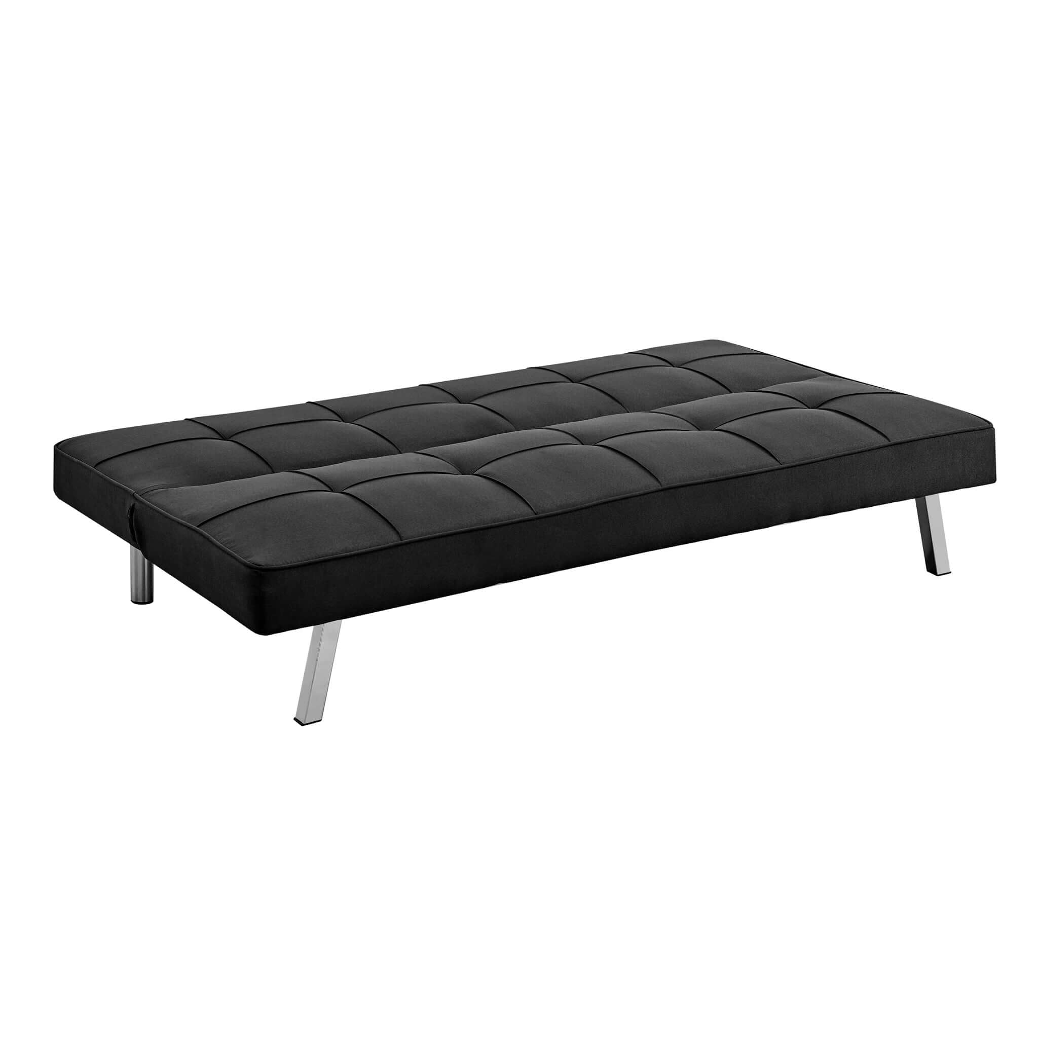 Britney Essentials 3 Seater Click Clack Sofa Bed - Black-Bargainia.com