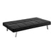 Britney Essentials 3 Seater Click Clack Sofa Bed - Black-Bargainia.com