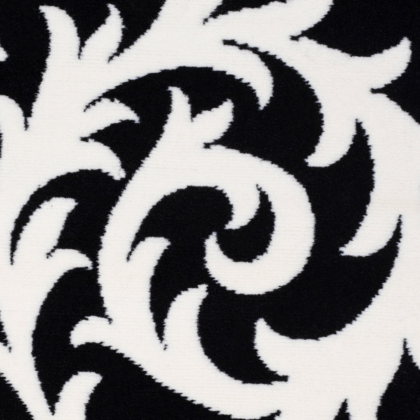 Black & White Filigree Stair Runner / Kitchen Mat - Texas (Custom Sizes Available)-5056150269984-Bargainia.com