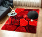 Red 3D Pebbles Shaggy Rug - Hawaii-Bargainia.com