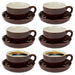 6 Espresso Cup and Saucer Set - Brown only5pounds-com