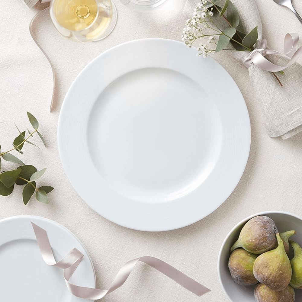 Genevi√®ve Lethu Dinnerware 26cm Porcelain Dinner Plates, Set of 2, White-5054903802167-Bargainia.com